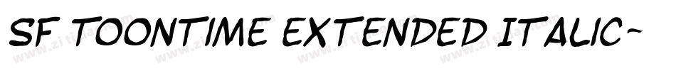 SF Toontime Extended Italic字体转换